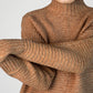 IrelandsEye Knitwear ‘Iris’ Funnel Neck Sweater Biscuit