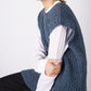 IrelandsEye Knitwear Women's Knitted 'Fennel' Oversized Aran Sweater Vest Sea Spray