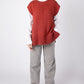 IrelandsEye Knitwear Women's Knitted 'Fennel' Oversized Aran Sweater Vest Sunset