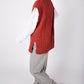 IrelandsEye Knitwear Women's Knitted 'Fennel' Oversized Aran Sweater Vest Sunset