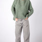 IrelandsEye Knitwear 'Sorrell' Cropped Aran Sweater Apple