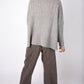IrelandsEye Knitwear Women's Knitted 'Sorrell' Cropped Aran Sweater Pearl Grey