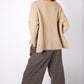 Women's Knitted 'Sorrell' Cropped Aran Sweater Seashell