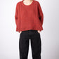 IrelandsEye Knitwear Women's Knitted 'Sorrell' Cropped Aran Sweater Sunset