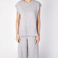 IrelandsEye Knitwear Boxy Jersey Vest Soft Grey