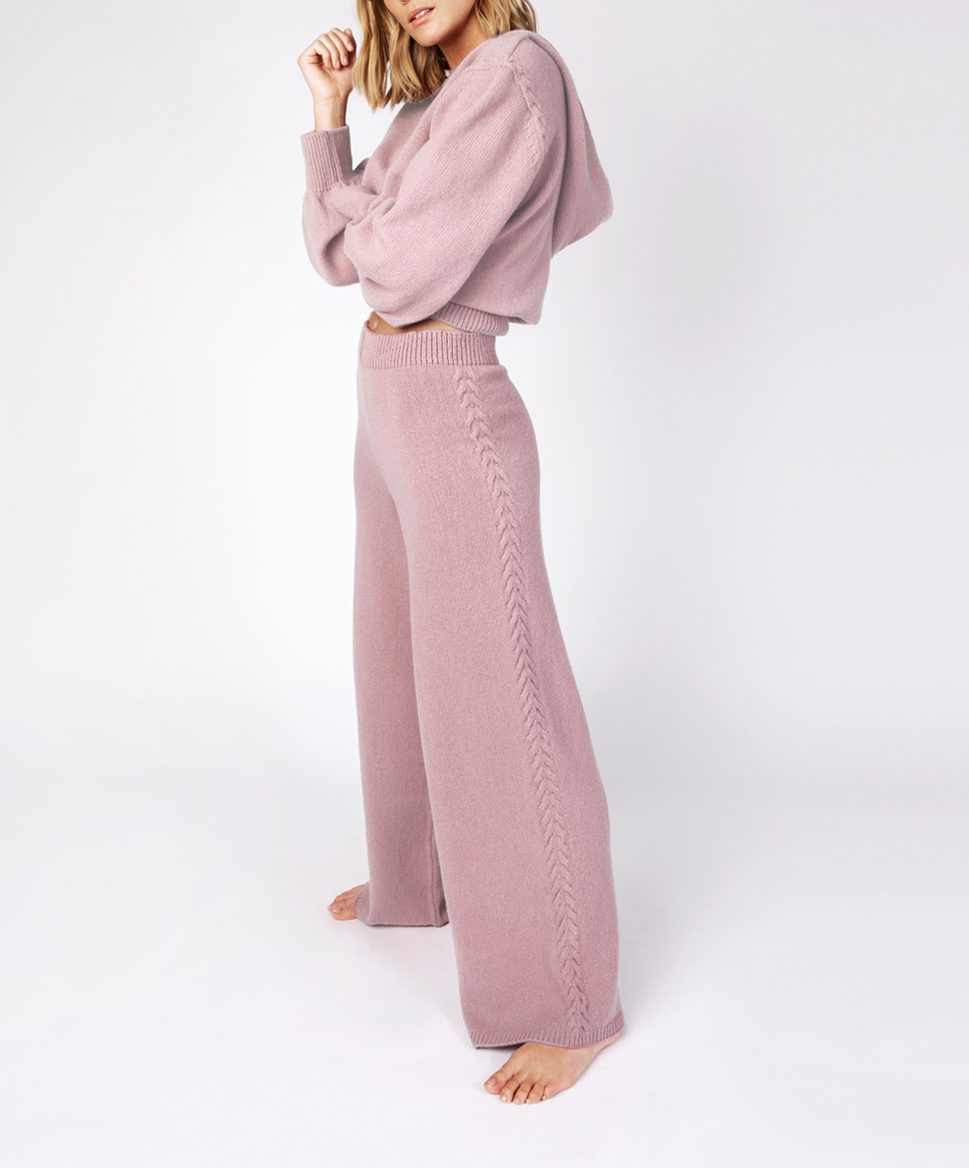 Jersey Wide Leg Trousers with Stretch