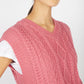 IrelandsEye Knitwear Sweetpea V-Neck Diamond Vest Rosa Pink