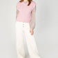 IrelandsEye Knitwear Pansy V-Neck Aran Vest Pale Pink