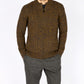 IrelandsEye Knitwear Aran Textured Zipped Cardigan Desert Marl