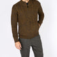 IrelandsEye Knitwear Aran Textured Zipped Cardigan Desert Marl