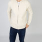 IrelandsEye Knitwear Aran Textured Zipped Cardigan Natural