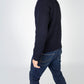 IrelandsEye Knitwear Aran Textured Zipped Cardigan Navy