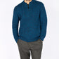 IrelandsEye Knitwear Aran Textured Zipped Cardigan Petrol Marl