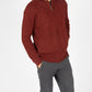 IrelandsEye Knitwear Aran Textured Zipped Cardigan Sable Marl