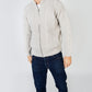 IrelandsEye Knitwear Aran Textured Zipped Cardigan Silver Marl