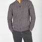 IrelandsEye Knitwear Aran Textured Zipped Cardigan Steel Marl