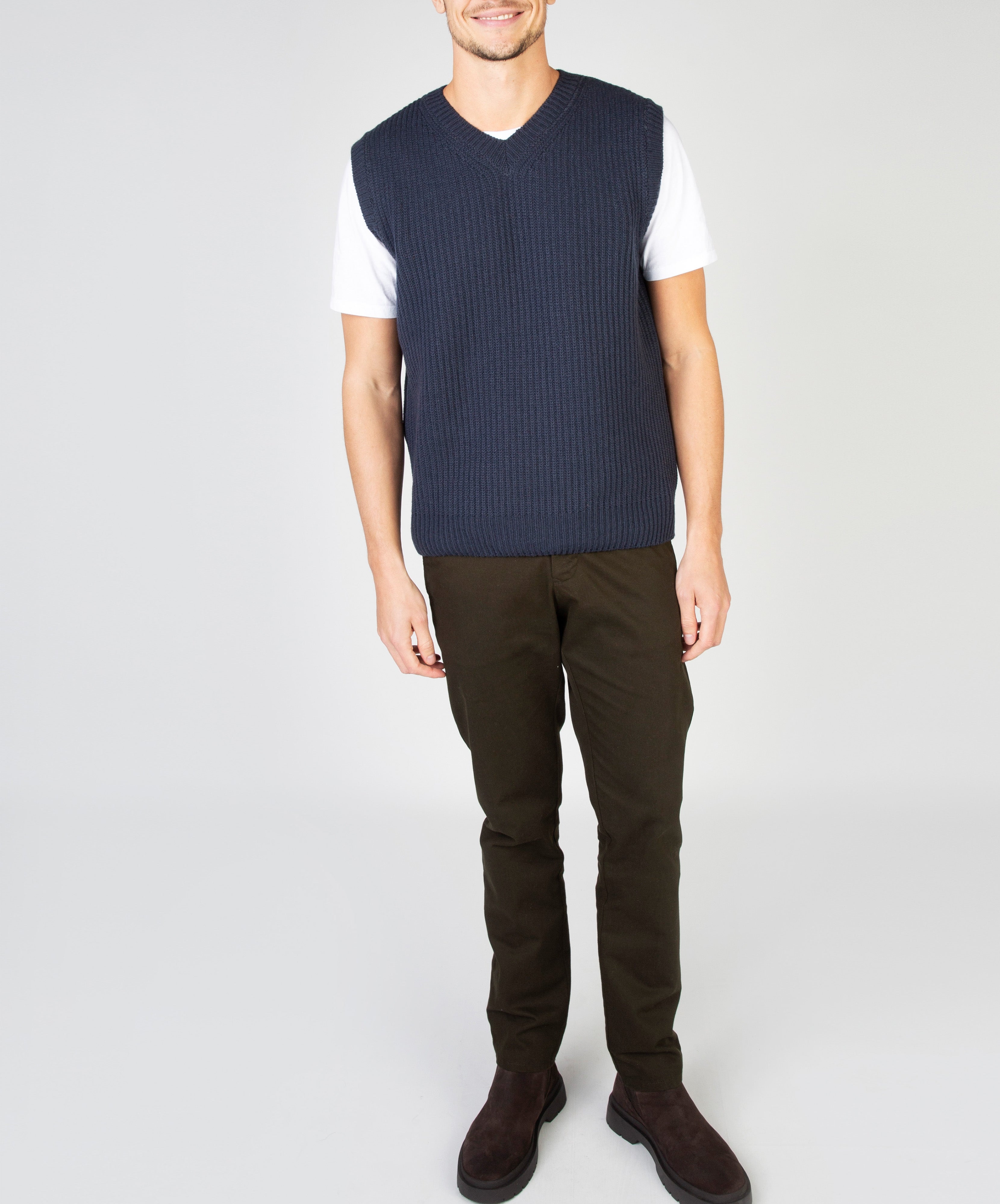 Mens navy 2024 sweater vest