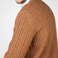Moss Stripe V-Neck Sweater Nutmeg