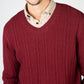 Moss Stripe V-Neck Sweater Sunrise