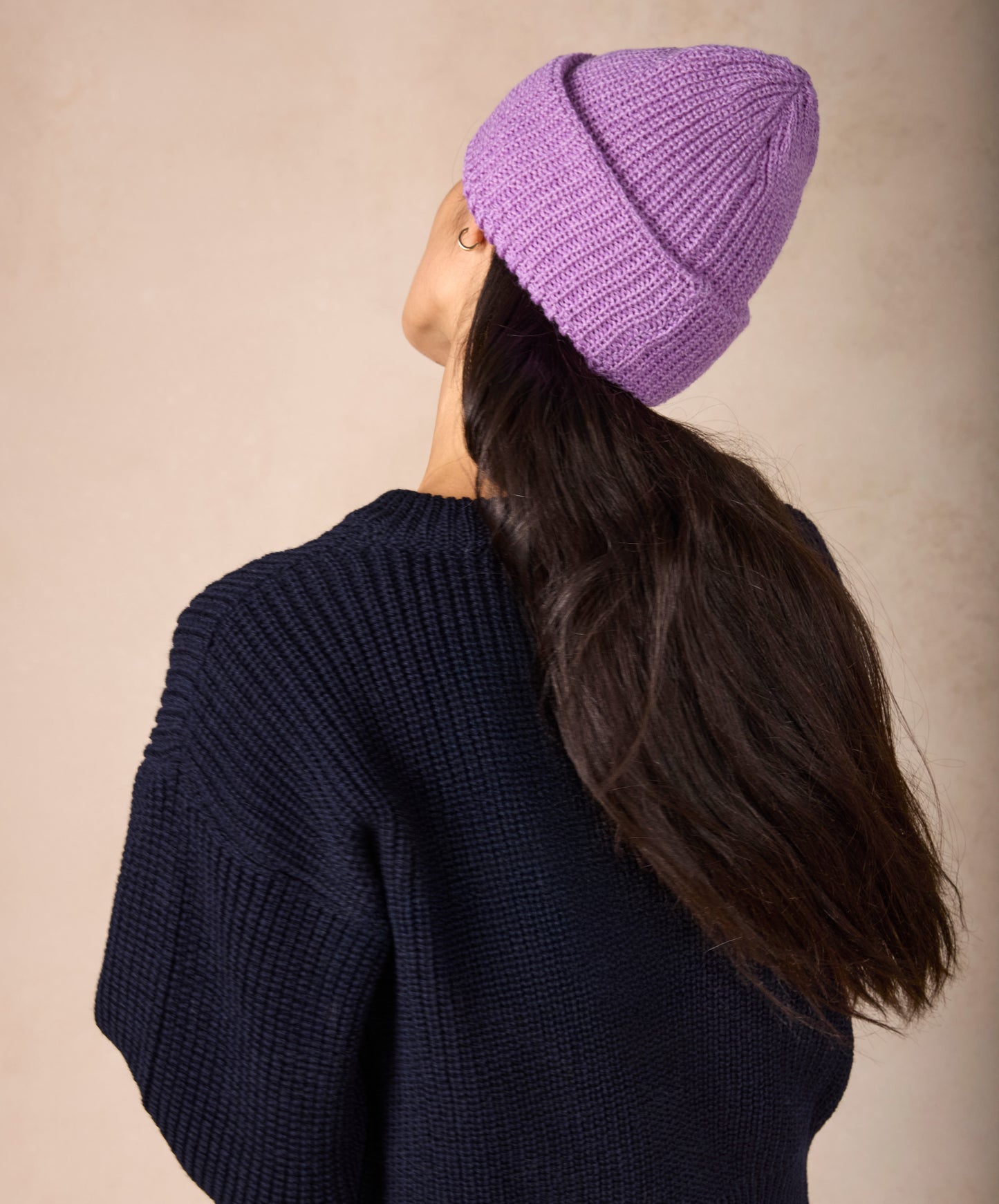 IrelandsEye Knitwear Zinnia Chunky Knit Hat Lilac Marl