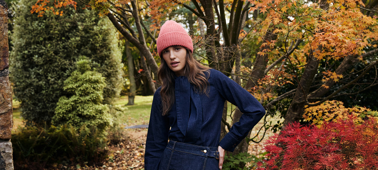 IrelandsEye Knitwear Zinnia Hat in Salmon