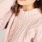 IrelandsEye Knitwear Liberty Diamond Crew Neck Sweater Pink Mist