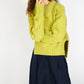 IrelandsEye Knitwear Wilde Slouchy Funnel Neck Sweater Chartreuse