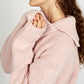 IrelandsEye Knitwear Wilde Slouchy Funnel Neck Sweater Pink Mist
