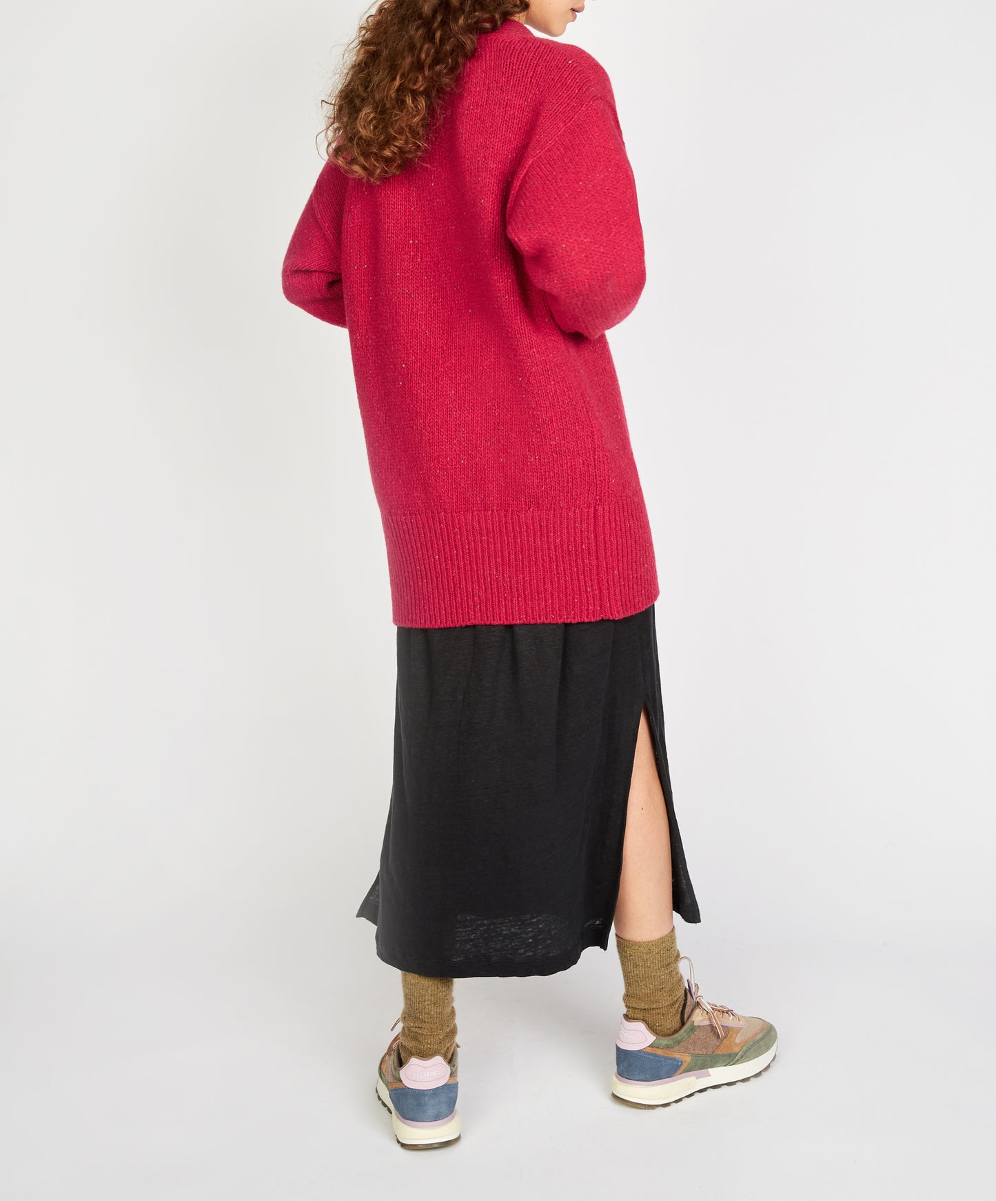 IrelandsEye Knitwear Cumberland Oversized Cardigan in Bramble Berry