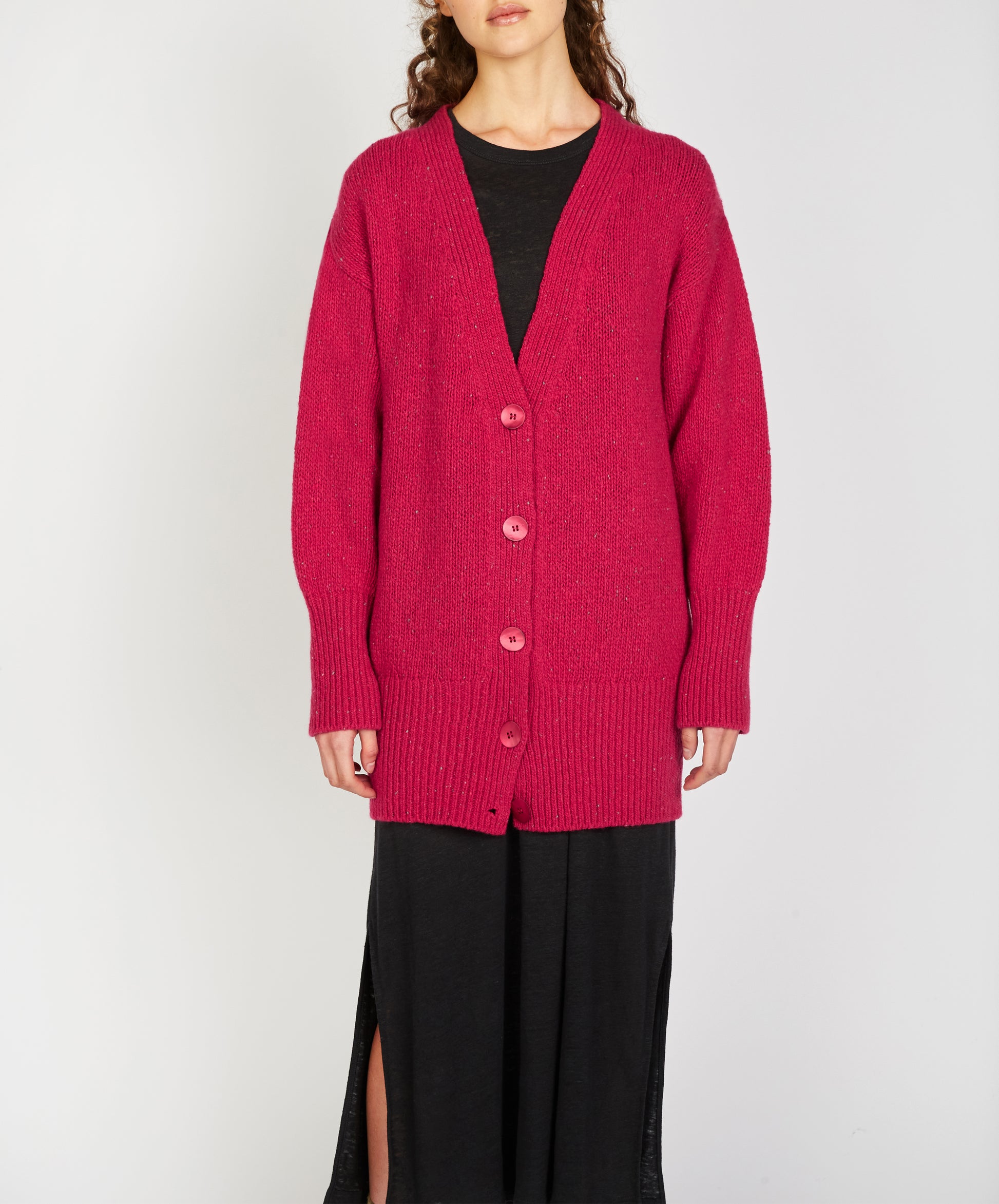 IrelandsEye Knitwear Cumberland Oversized Cardigan in Brambleberry