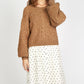 IrelandsEye Knitwear Rosehip Cable Knit Cropped Sweater Biscuit