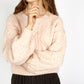 Rosehip Cable Knit Cropped Sweater Opal Pink