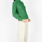 IrelandsEye Knitwear Juniper Aran Polo Neck Green Marl