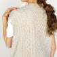 IrelandsEye Knitwear Womens Birch Aran V-Neck Vest in Silver Marl