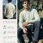 Blasket Honeycomb Stitch Mens Aran Sweater Natural