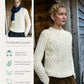 Blasket Honeycomb Stitch Womens Aran Sweater Natural