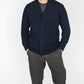 IrelandsEye Knitwear Carrowmore Jersey Cardigan in Rich Navy