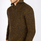 IrelandsEye Knitwear Owenroe Ribbed Troyer Sweater Desert Marl