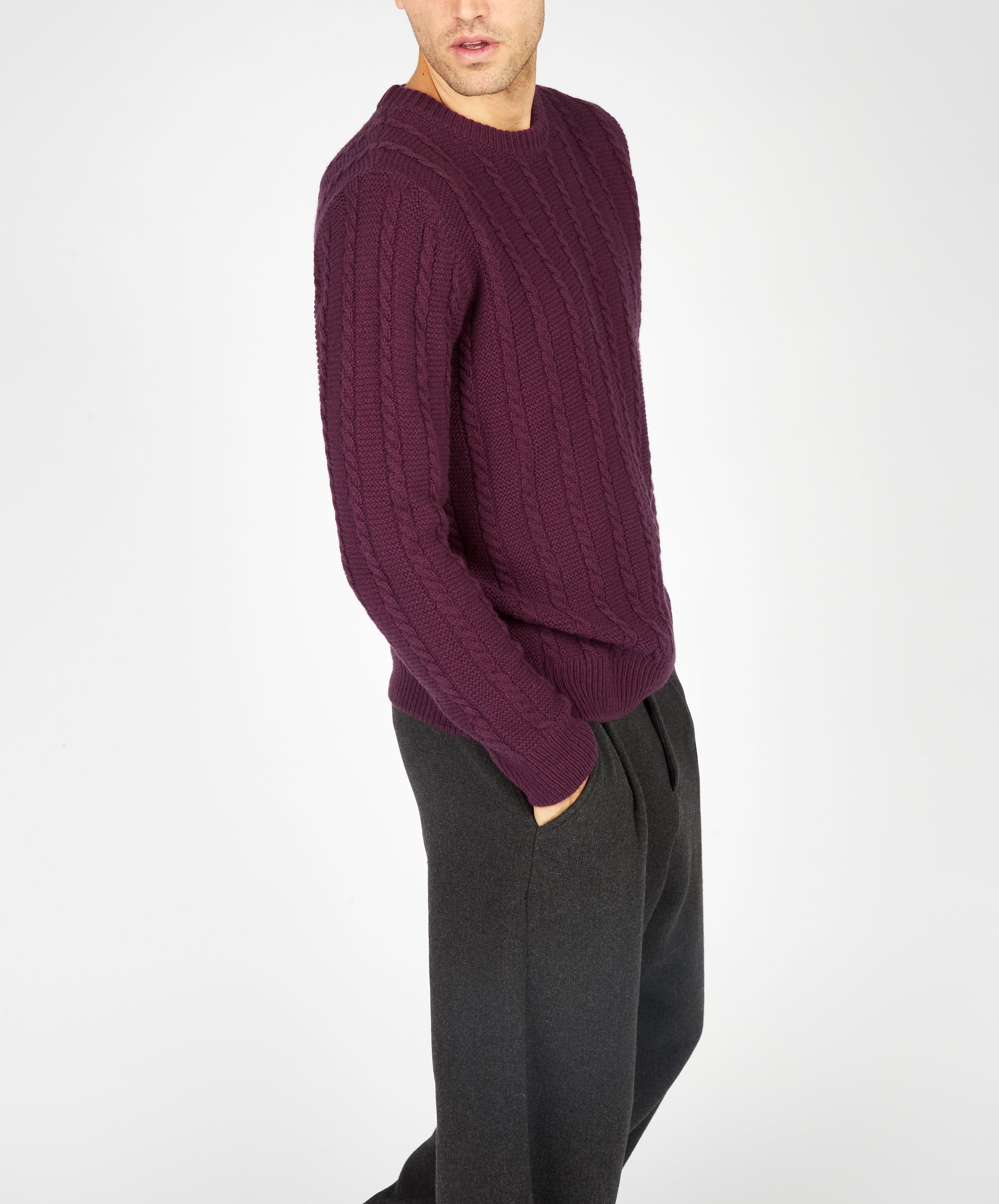 IrelandsEye Knitwear Sudbury Crew Neck Sweater Currant