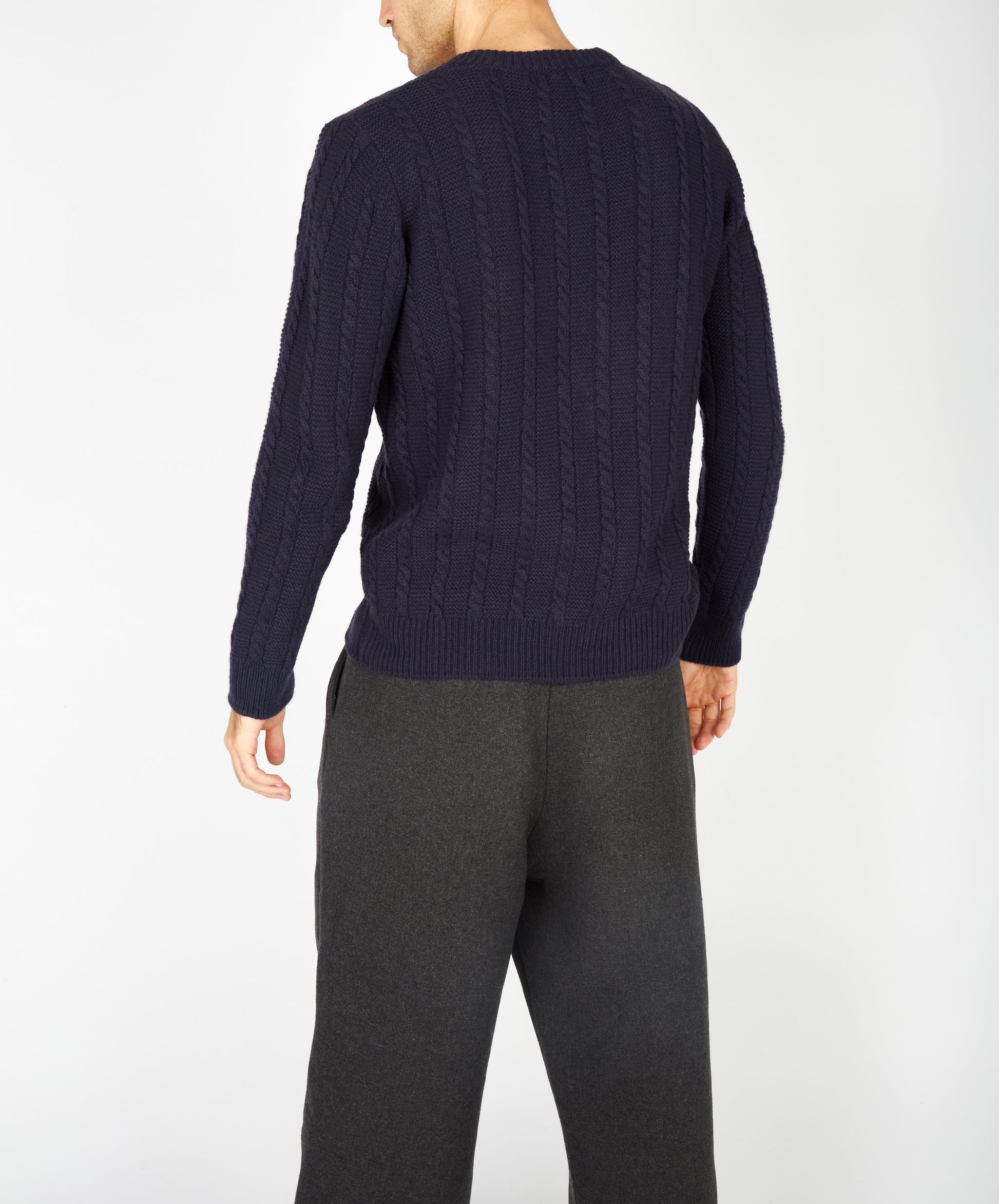 IrelandsEye Knitwear Sudbury Crew Neck Sweater Midnight Blue