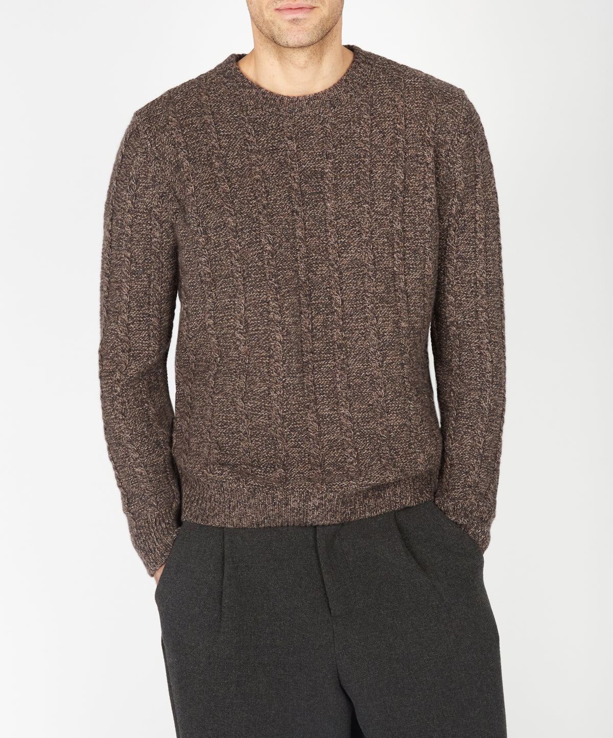 IrelandsEye Knitwear Sudbury Crew Neck Sweater Shadow Marl