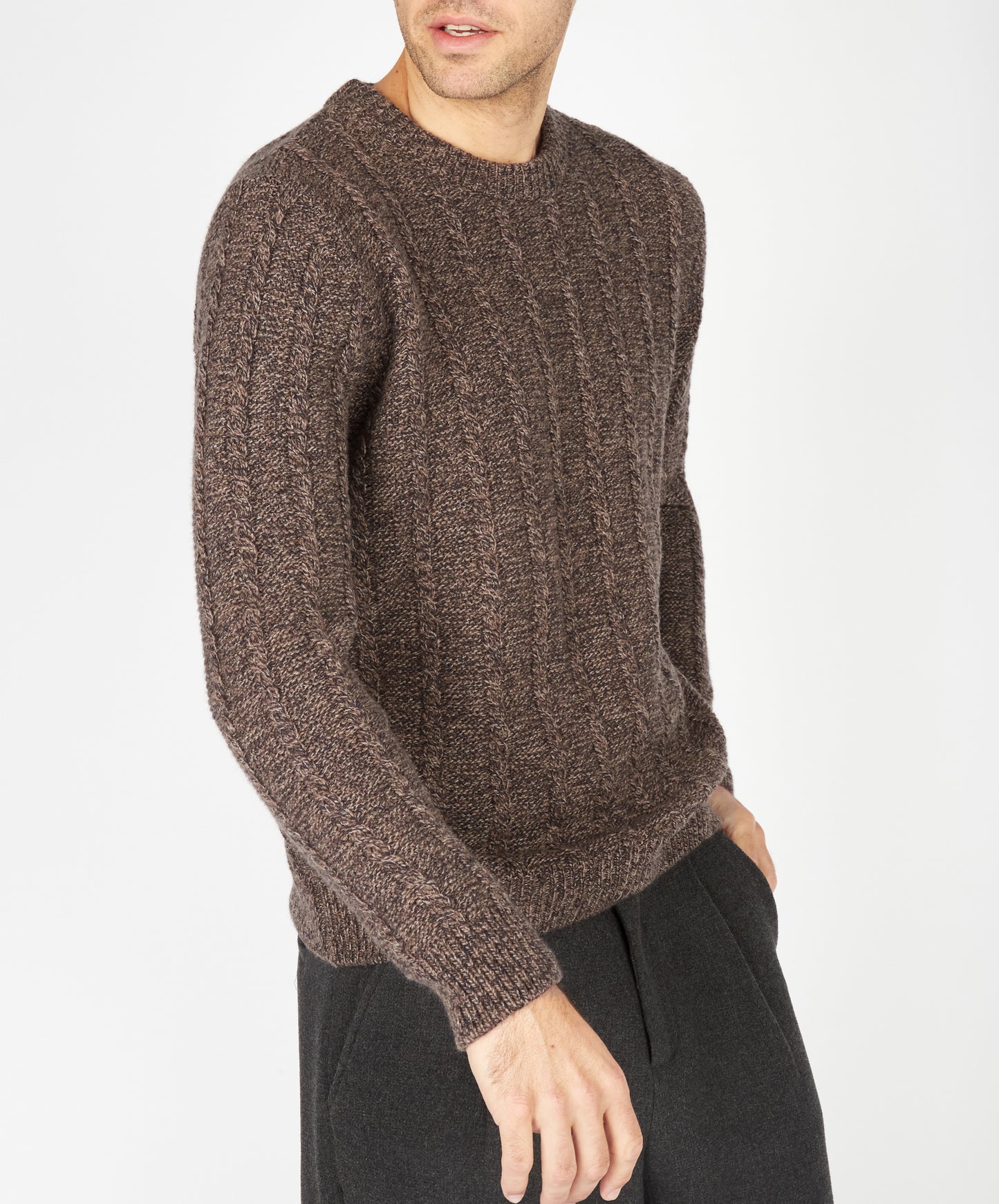 IrelandsEye Knitwear Sudbury Crew Neck Sweater Shadow Marl