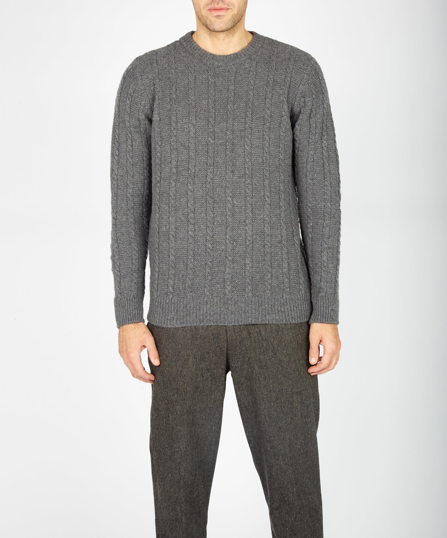 IrelandsEye Knitwear Sudbury Crew Neck Sweater Smoke