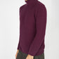 IrelandsEye Knitwear Fishermans Rib Polo Neck Currant