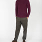 IrelandsEye Knitwear Fishermans Rib Polo Neck Currant