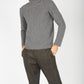 IrelandsEye Knitwear Fishermans Rib Polo Neck Smoke