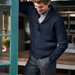 IrelandsEye Knitwear Luxe Shawl Cardigan Midnight Blue