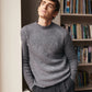 IrelandsEye Knitwear Villiers Textured Raglan Sweater Smoke