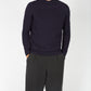 IrelandsEye Knitwear Villiers Textured Raglan Sweater Midnight Blue