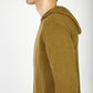 IrelandsEye Knitwear Luxe Jersey Hoodie Khaki